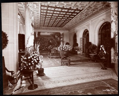 Lobby at the Copley Plaza Hotel, Boston, 1912 or 1913 by Byron Company